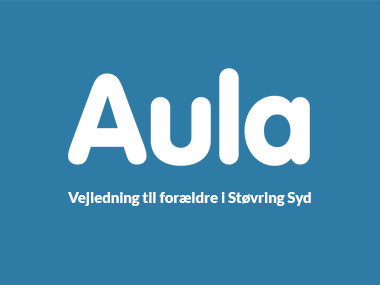 AULA-logo med undertitlen vejledning til forældre i Støvring Syd.